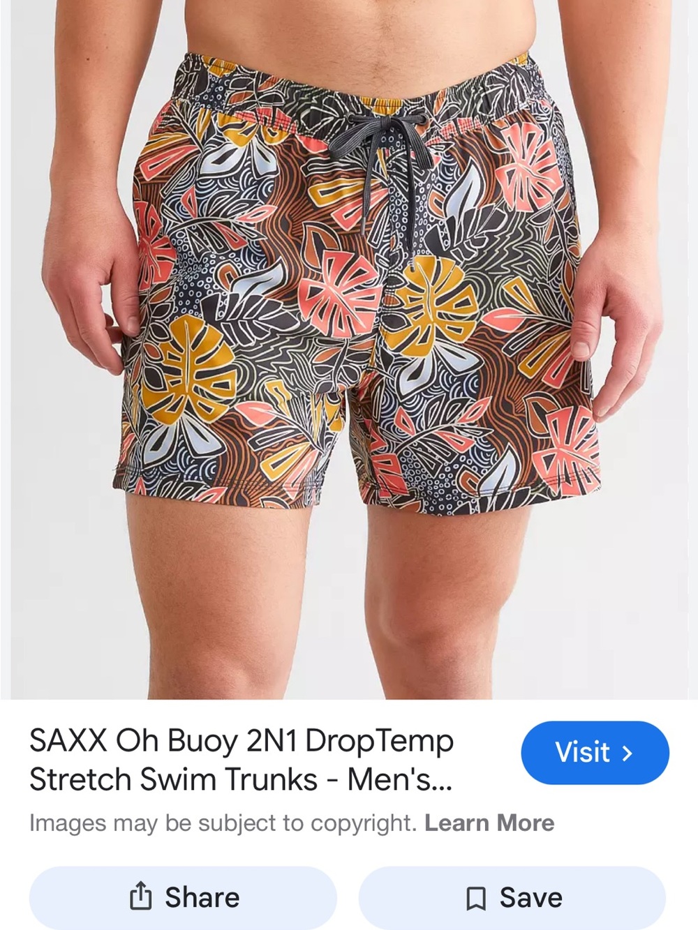 Saxx Oh Buoy 2in 1 pool shorts 
Large